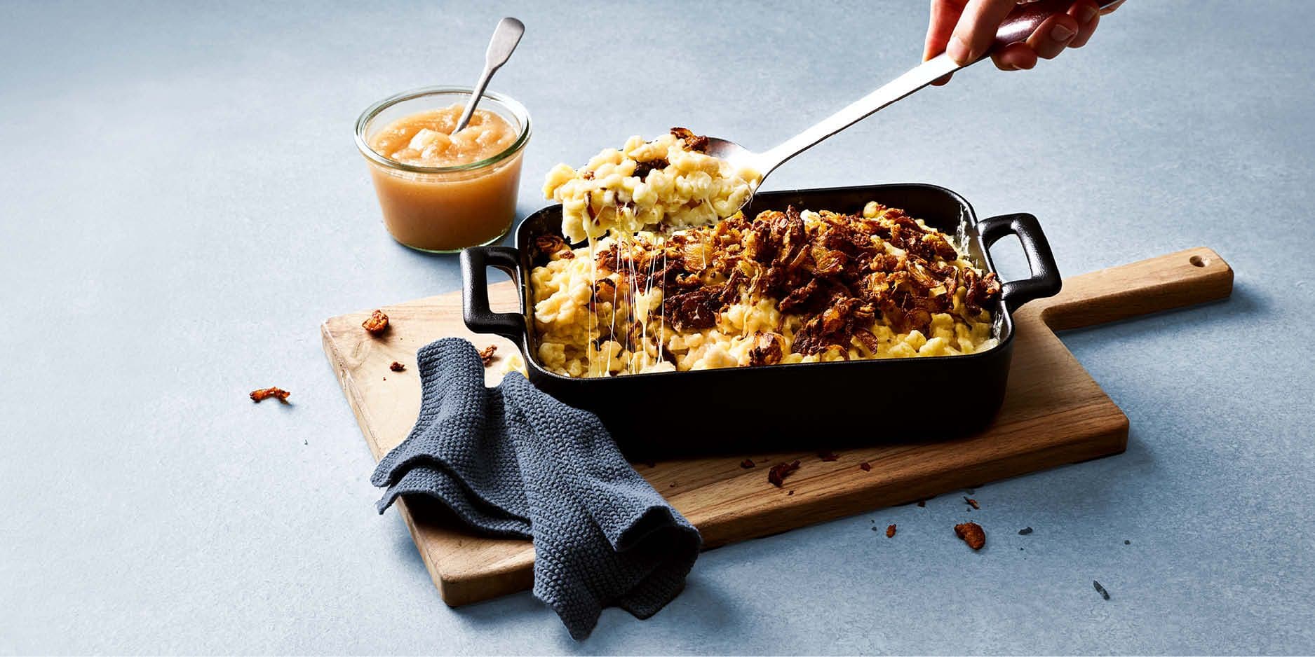 Chässpätzli mit gerösteten Zwiebeln