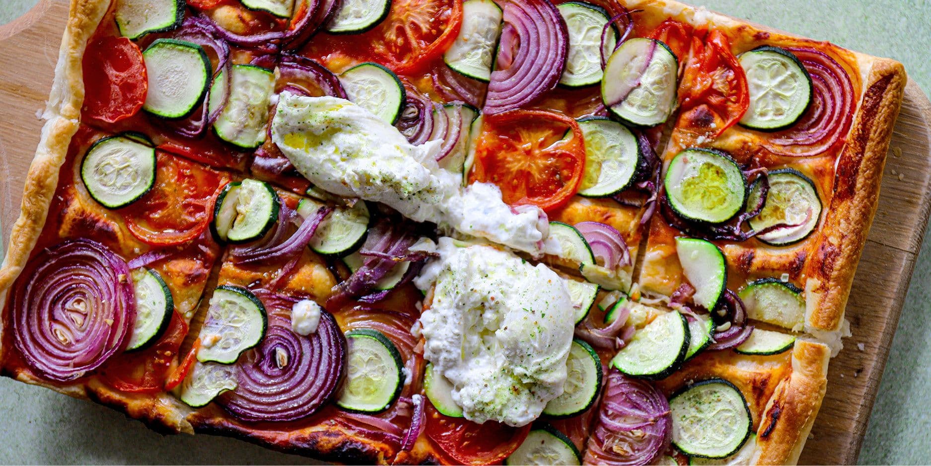 Gemüsetarte mit Burrata