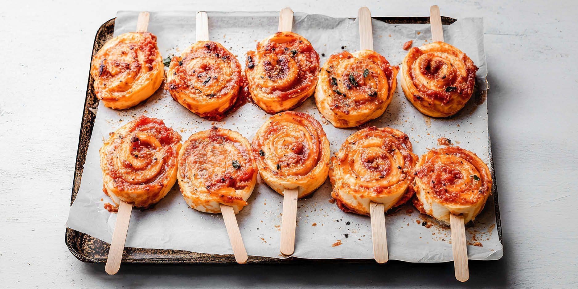 Sucettes créatives pizza