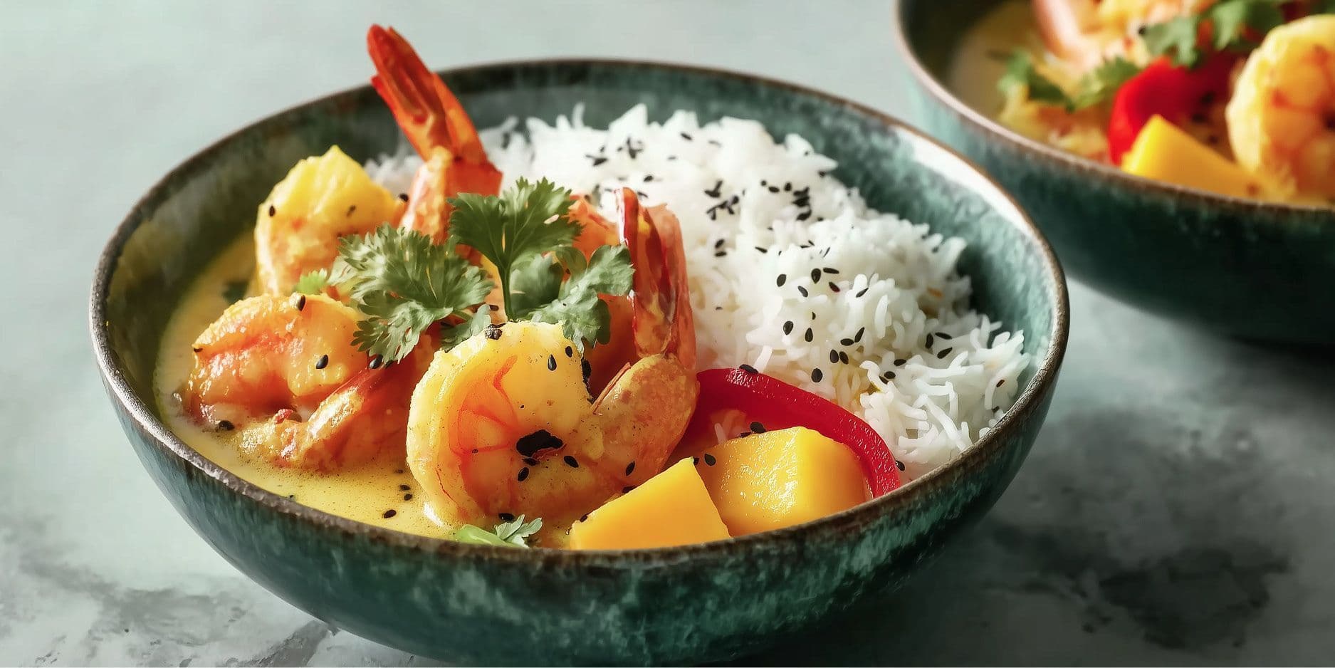 Mango Curry mit Crevetten