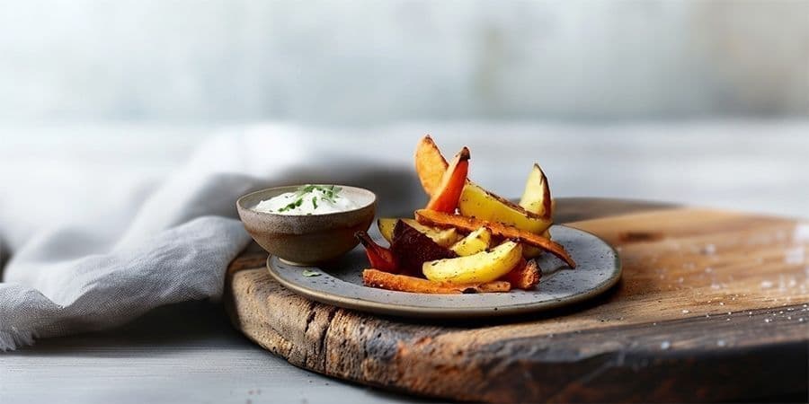 Ofengemüse mit Tzatziki Dip