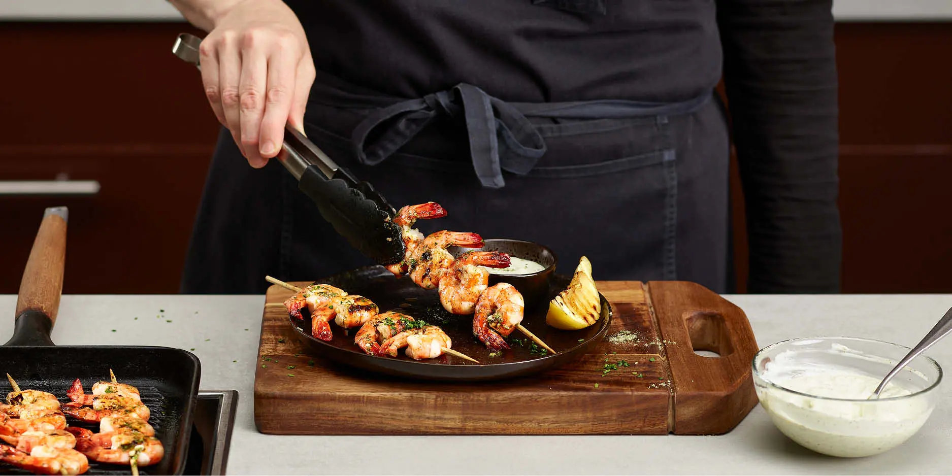 Crevettes à l’ail